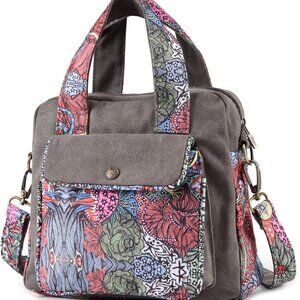 Premium Canvas Shoulder Bag, Top Handle for Women, Lightweight Handbag, Small St
